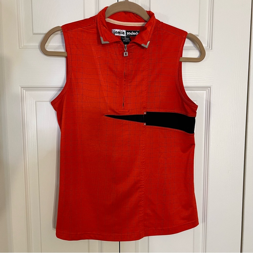 Jamie Sadock Size Medium Red Sleeveless Top EUC